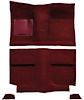 A4034B15 1964 Mustang Fastback; Passenger Area; Loop Floor Carpet Set w/ Mass Backing; Maroon - image 1