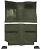 A4034B19 1964 Mustang Fastback; Passenger Area; Loop Floor Carpet Set w/ Mass Backing; Moss Green - image 1