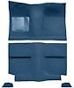 A4034B62 1964 Mustang Fastback; Passenger Area; Loop Floor Carpet Set w/ Mass Backing; Ford Blue - image 1