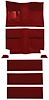 A4036A49 1964 Mustang Fastback; Passenger Area; Loop Floor Carpet Set; Emberglow w/ Fold Down Seat Carpet; - image 1