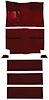 A4036B15 1964 Mustang Fastback; Loop Floor & Fold Down Seat Carpet Set w/ Mass Backing; Maroon - image 1