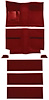 A4036B49 1964 Mustang Fastback; Loop Floor & Fold Down Seat Carpet Set w/ Mass Backing; Emberglow - image 1