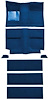 A4037A12 1964 Mustang Fastback; Passenger Area Nylon; Loop Floor & Fold Down Seat Carpet Set; Dark Blue - image 1