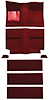 A4037A15 1964 Mustang Fastback; Passenger Area Nylon; Loop Floor & Fold Down Seat Carpet Set; Maroon - image 1