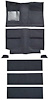 A4037B01 1964 Mustang Fastback Nylon; Loop Floor & Fold Down Seat Carpet Set w/ Mass Backing; Black - image 1