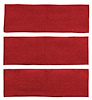 A4039A02 3-Piece Fold Down Rear Seat Nylon Loop Carpet Set 1965-68 Mustang Fastback; Red - image 1
