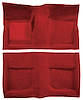 A4040A02 Passenger Area Loop Floor Carpet 1965-68 Mustang Coupe; Red - image 1