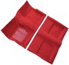 A4040A02 Passenger Area Loop Floor Carpet 1965-68 Mustang Coupe; Red - image 2