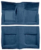 A4040B62 Passenger Area Loop Floor Carpet With Mass Backing 1965-68 Mustang Coupe; Ford Blue - image 1