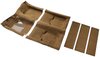 A4041A69 3-Piece Fold Down Rear Seat Nylon Loop Carpet Set 1969-70 Mustang Fastback; Medium Saddle - image 2