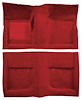 A4042A02 Passenger Area Loop Floor Carpet 1965-68 Mustang Convertible; Red - image 1