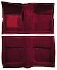 A4042A15 Passenger Area Loop Floor Carpet 1965-68 Mustang Convertible; Maroon - image 1