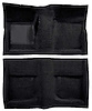 A4042B01 Passenger Area Loop Floor Carpet 1965-68 Mustang Convertible With Mass Backing; Black - image 1