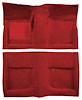 A4042B02 Passenger Area Loop Floor Carpet With Mass Backing 1965-68 Mustang Convertible; Red - image 1
