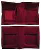 A4042B15 Passenger Area Loop Floor Carpet With Mass Backing 1965-68 Mustang Convertible; Maroon - image 1