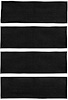 A4043A01 4-Piece Fold Down Rear Seat Nylon Loop Carpet Set 1971-73 Mustang Fastback; Black - image 1