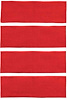 A4043A02 4-Piece Fold Down Rear Seat Nylon Loop Carpet Set 1971-73 Mustang Fastback; Red - image 1