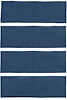 A4043A12 4-Piece Fold Down Rear Seat Nylon Loop Carpet Set 1971-73 Mustang Fastback; Dark Blue - image 1