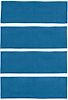 A4043A41 4-Piece Fold Down Rear Seat Nylon Loop Carpet Set 1971-73 Mustang Fastback; Medium Blue - image 1