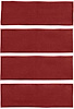 A4043A92 4-Piece Fold Down Rear Seat Nylon Loop Carpet Set 1971-73 Mustang Fastback; Medium Red - image 1