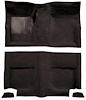 A4044A01 Molded Carpet Set 1965-68 Mustang Fastback; Passenger Area; Loop; Black; 80%-20% - image 1