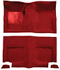 A4044A02 Passenger Area Loop Floor Carpet Set 1965-68 Mustang Fastback; Red - image 1