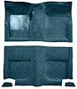 A4044A06 Passenger Area Loop Floor Carpet Set 1965-68 Mustang Fastback; Aqua - image 1