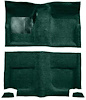 A4044A13 Passenger Area Loop Floor Carpet Set 1965-68 Mustang Fastback; Dark Green - image 1