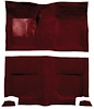 A4044A15 Passenger Area Loop Floor Carpet Set 1965-68 Mustang Fastback; Maroon - image 1