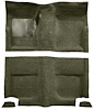 A4044A19 Passenger Area Loop Floor Carpet Set 1965-68 Mustang Fastback; Moss Green - image 1