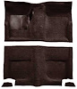 A4044A30 Passenger Area Loop Floor Carpet Set 1965-68 Mustang Fastback; Dark Brown - image 1