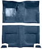 A4044A62 Passenger Area Loop Floor Carpet Set 1965-68 Mustang Fastback; Ford Blue - image 1