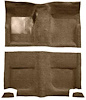 A4044A69 Passenger Area Loop Floor Carpet Set 1965-68 Mustang Fastback; Medium Saddle - image 1