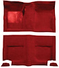 A4044B02 Passenger Area Loop Floor Carpet With Mass Backing 1965-68 Mustang Fastback; Red - image 1