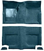 A4044B06 Passenger Area Loop Floor Carpet With Mass Backing 1965-68 Mustang Fastback; Aqua - image 1
