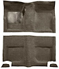 A4044B07 Passenger Area Loop Floor Carpet With Mass Backing 1965-68 Mustang Fastback; Parchment - image 1