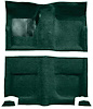 A4044B13 Passenger Area Loop Floor Carpet With Mass Backing 1965-68 Mustang Fastback; Dark Green - image 1