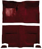 A4044B15 Passenger Area Loop Floor Carpet With Mass Backing 1965-68 Mustang Fastback; Maroon - image 1