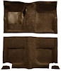 A4044B18 Passenger Area Loop Floor Carpet With Mass Backing 1965-68 Mustang Fastback; Dark Saddle - image 1