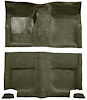 A4044B19 Passenger Area Loop Floor Carpet With Mass Backing 1965-68 Mustang Fastback; Moss Green - image 1