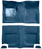A4044B41 Passenger Area Loop Floor Carpet With Mass Backing 1965-68 Mustang Fastback; Medium Blue - image 1