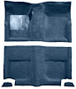 A4044B62 Passenger Area Loop Floor Carpet With Mass Backing 1965-68 Mustang Fastback; Ford Blue - image 1