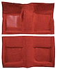 A4045A02 Passenger Area Nylon Loop Floor Carpet Set 1965-68 Mustang Coupe; Red - image 1