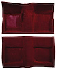 A4045A15 Passenger Area Nylon Loop Floor Carpet Set 1965-68 Mustang Coupe; Maroon - image 1