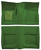 A4045A19 Passenger Area Nylon Loop Floor Carpet Set 1965-68 Mustang Coupe; Moss Green - image 1