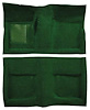 A4045A39 Passenger Area Nylon Loop Floor Carpet Set 1965-68 Mustang Coupe; Green - image 1