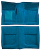 A4045A41 Passenger Area Nylon Loop Floor Carpet Set 1965-68 Mustang Coupe; Medium Blue - image 1