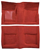A4045B02 Passenger Area Nylon Loop Floor Carpet Set With Mass Backing 1965-68 Mustang Coupe; Red - image 1