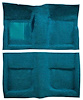A4045B06 Passenger Area Nylon Loop Floor Carpet Set With Mass Backing 1965-68 Mustang Coupe; Aqua - image 1