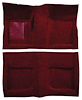 A4045B15 Passenger Area Nylon Loop Floor Carpet Set With Mass Backing 1965-68 Mustang Coupe Maroon - image 1